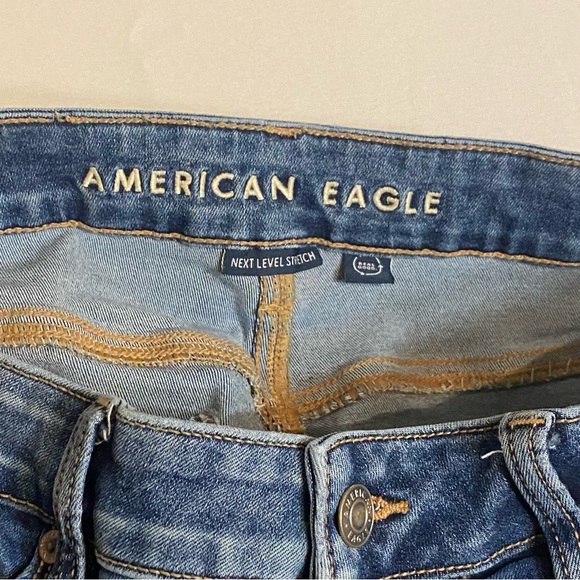 American Eagle Outfitters Sz 12 X-Long Next Level Stretch Flare Women’s Jeans - Picture 7 of 8